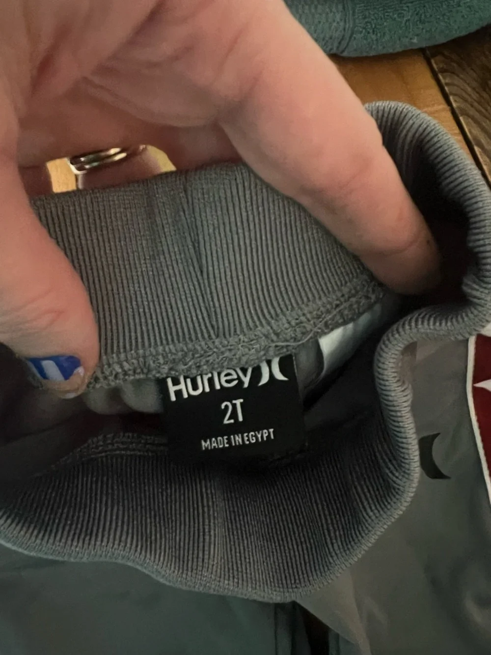 Hurley Two-Piece Track Set Shark Teeth Gray Maroon Pants Jacket